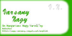 varsany nagy business card